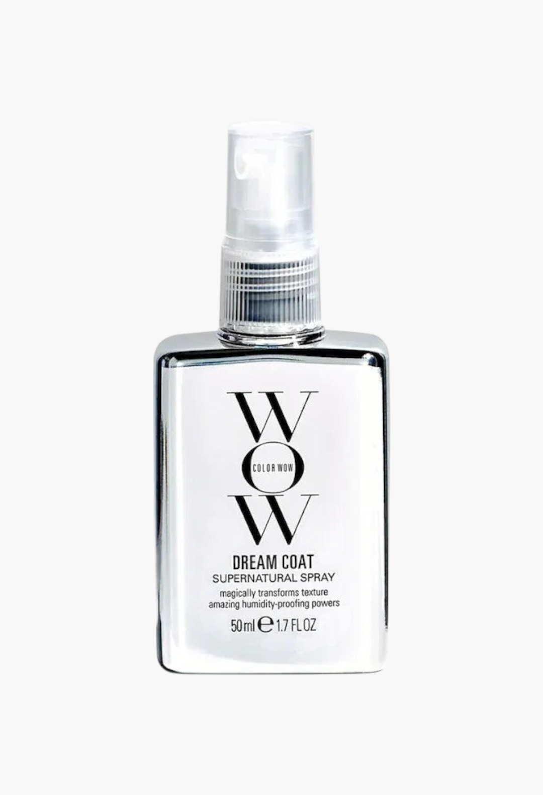 GLAM MODA Color Wow Dream Coat Supernatural Spray anti-frizz blow dry treatment in a 50ml clear bottle