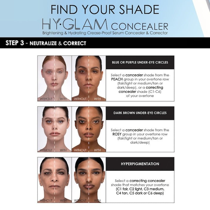 Hy-Glam Brightening & Hydrating Medium to Full Coverage Crease Proof Serum Concealer - GLAM MODA