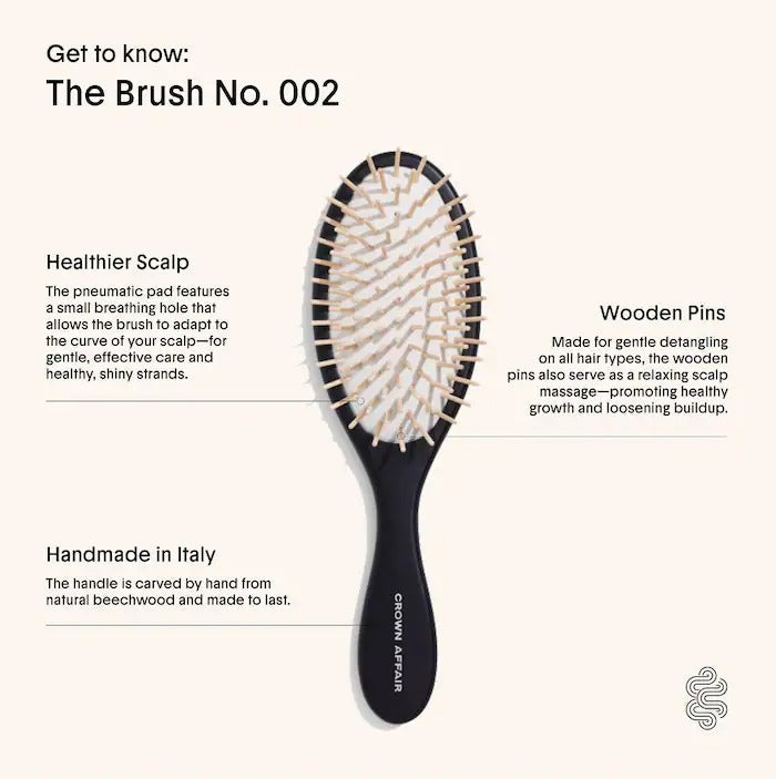 The Wooden Detangling Hair Brush No. 002 for All Hair Types - GLAM MODA