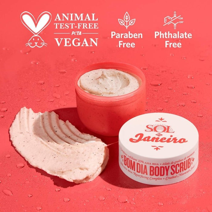 Bom Dia Body Scrub 10% AHA BHA Resurfacing Complex + Crushed Maracujá Seeds - GLAM MODA