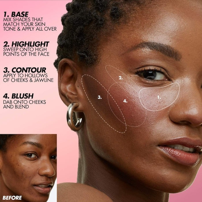 HD Skin Face Essentials Long-Lasting Full Face Cream Palette - GLAM MODA