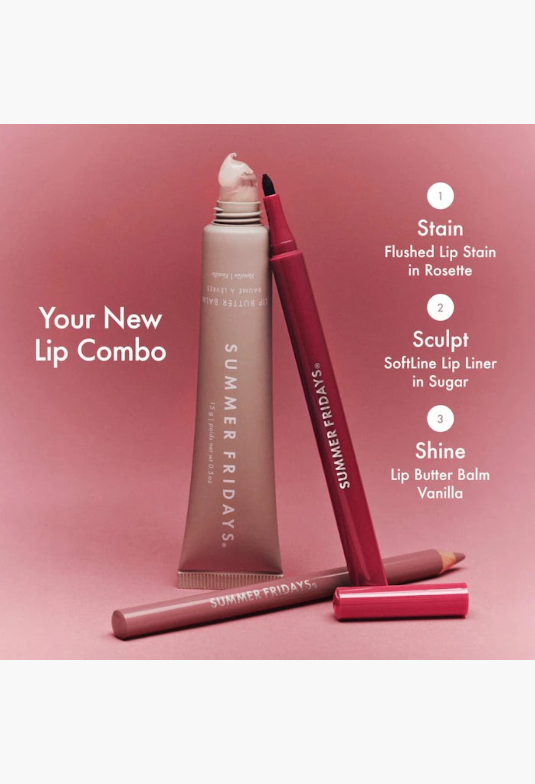 GLAM MODA SoftLine creamy sculpting lip pencil and lip butter balm in a set for defined, hydrated lips
