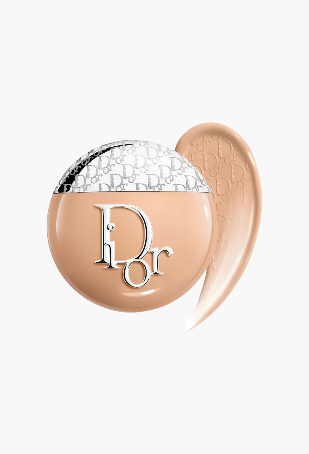 GLAM MODA Dior Backstage Glow-Up Skin Tint liquid moisturizer with SPF 20 and a swatch of the beige tinted formula
