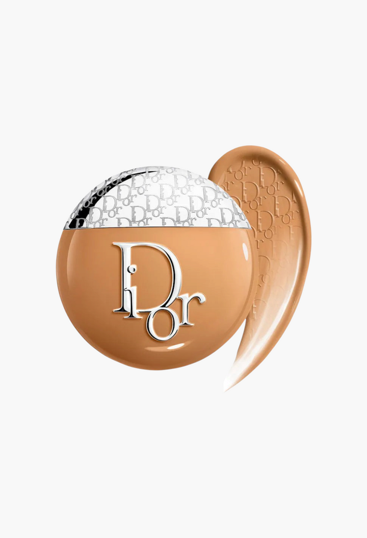 GLAM MODA Dior Backstage Glow-Up Skin Tint liquid moisturizer with SPF 20 and a natural finish in a round bottle.