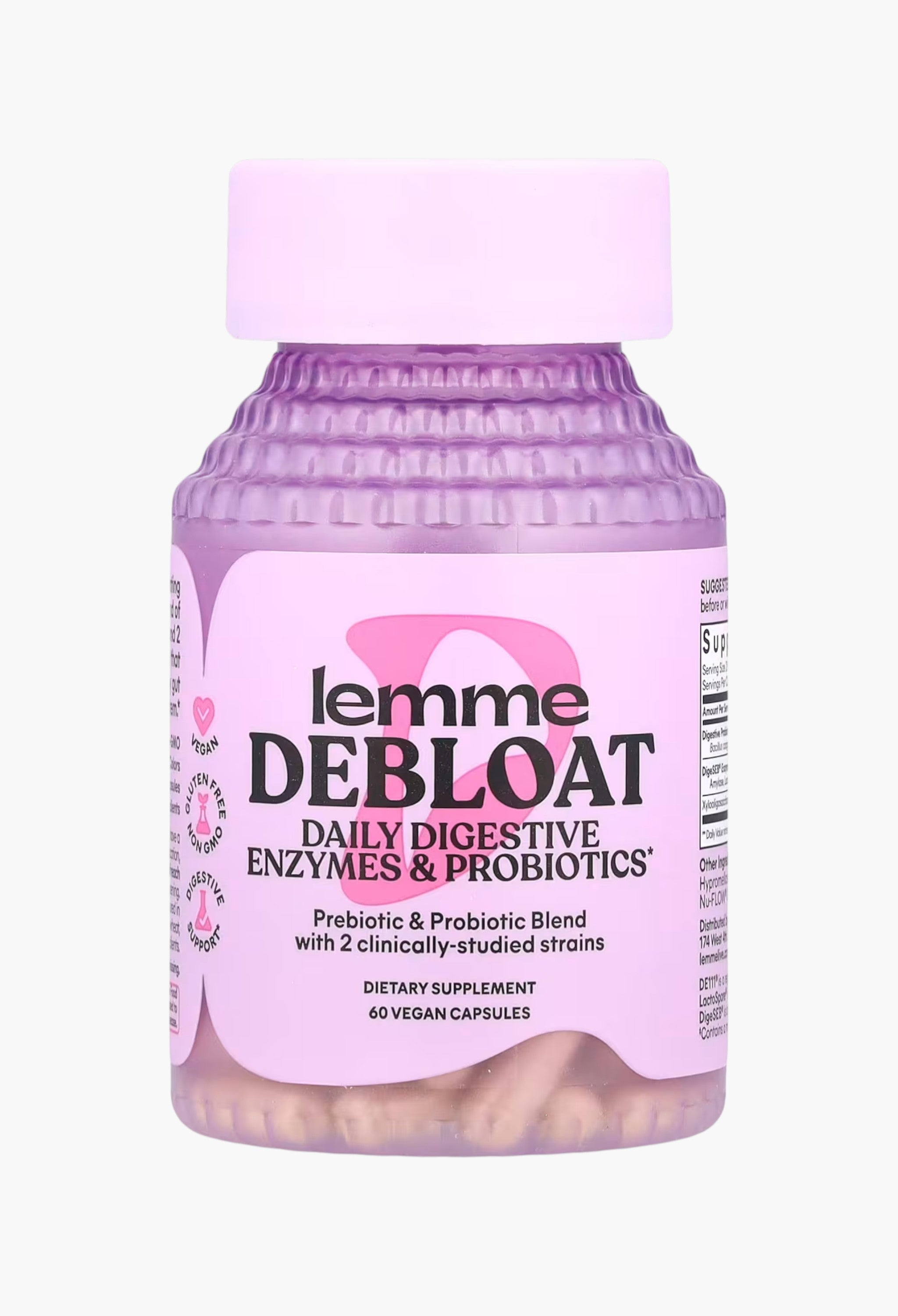 Lemme Debloat Daily Digestive Enzymes & Probiotics | Gut Health Support ...