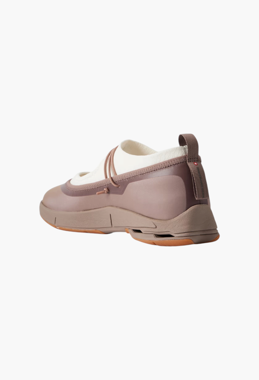 GLAM MODA ON x Zendaya Cloudnova Moon brown mesh Mary Jane sneakers with a sculpted rubber sole and elasticated straps.